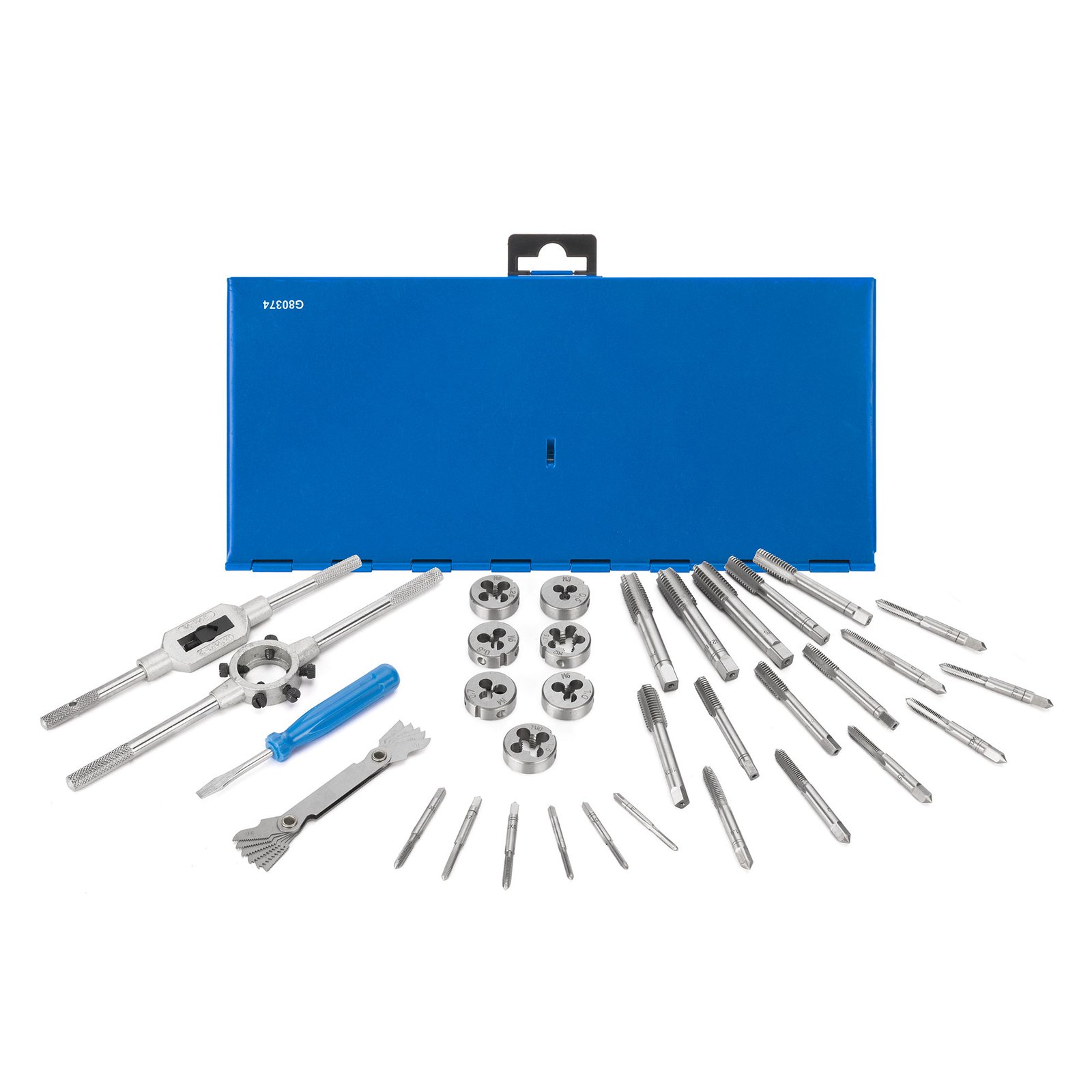 gazelle-g80374-steel-tap-and-die-set-32-pieces-metric-includes-7x-m3-m12-dies-21x-m3-m12-taps-tap-wrench-die-stock-pitch-gauge-and-screwdriver-1